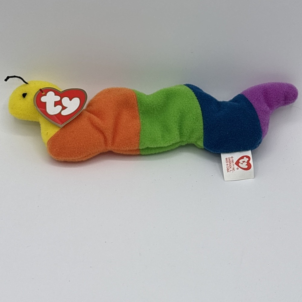 TY Beanie Baby - INCH the Inchworm‎ (7 inch) With Tags